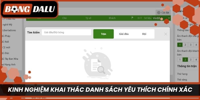 Kinh nghiệm khai thác danh sách yêu thích chính xác 